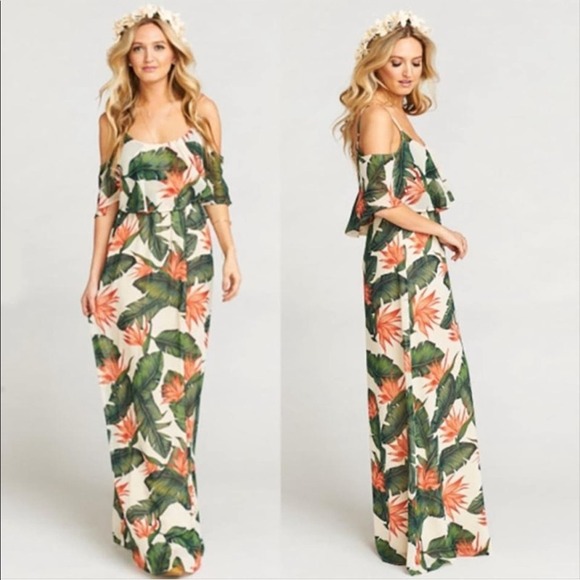 Show Me Your Mumu Caitlin Ruffle Maxi Dress XS - Picture 7 of 7